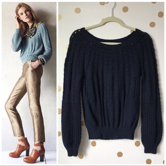 Anthropologie Sweaters - ⬇️Anthro Guinevere "Purl-Wise Pullover"